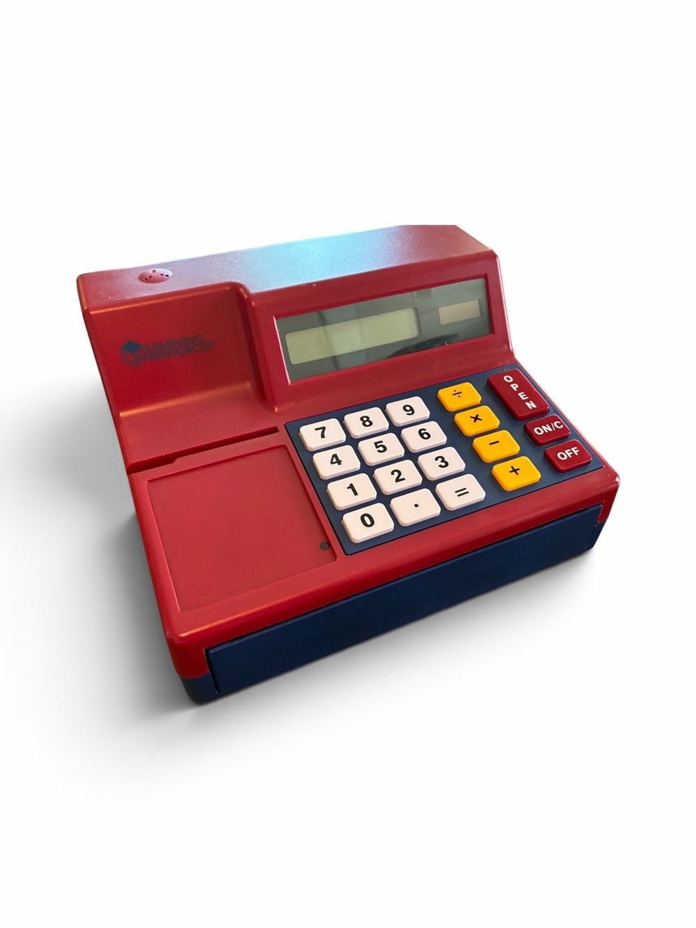 Learning Resources Pretend Play Calculator Cash Register Red Tested LER2629 Math